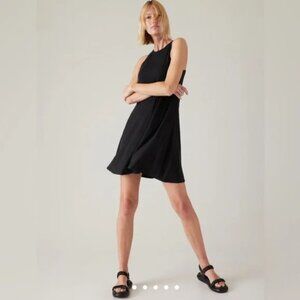 Athleta Santorini Thera Dress Athleisure Summer Cute Sport Dress Black Size S